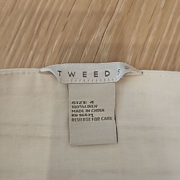 White linen maxi a line skirt size 4 Tweeds - Picture 7 of 9